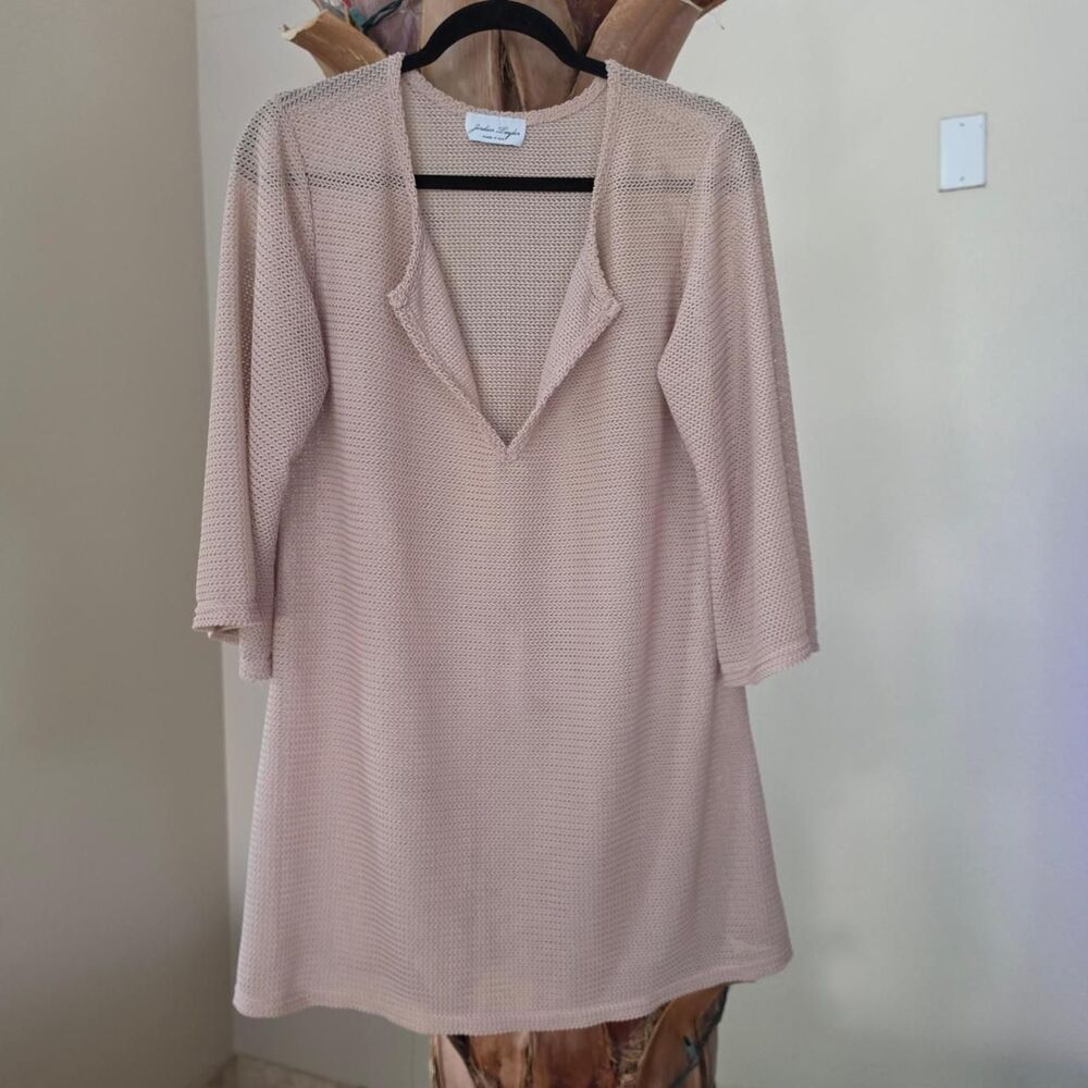 Vintage Jordan Taylor Sheer Nude Knit Bikini CoverUp